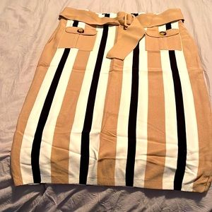 New York & Co. 7th Avenue Stripe Pencil Skirt